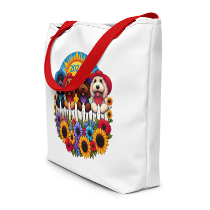 McDoodles Spring Fling Romp 2024 - Large 16x20 - Printed on both sides and Pocket - Tote Bag