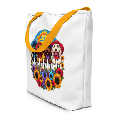 McDoodles Spring Fling Romp 2024 - Large 16x20 - Printed on both sides and Pocket - Tote Bag