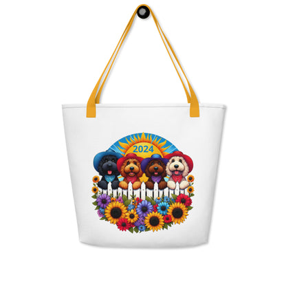 McDoodles Spring Fling Romp 2024 - Large 16x20 - Printed on both sides and Pocket - Tote Bag