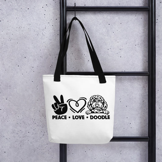 Peace Love Doodle Tote bag