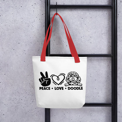 Peace Love Doodle Tote bag