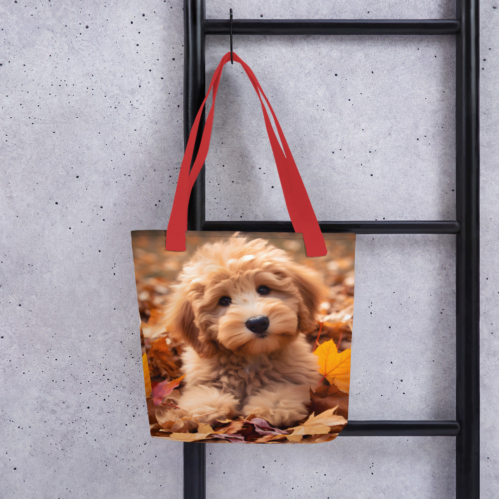 Fall Puppy Tote bag