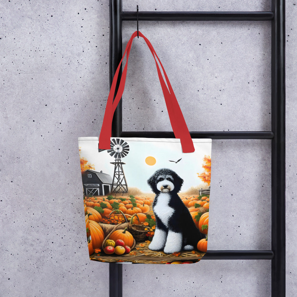 Black & White Fall Doodle Tote bag