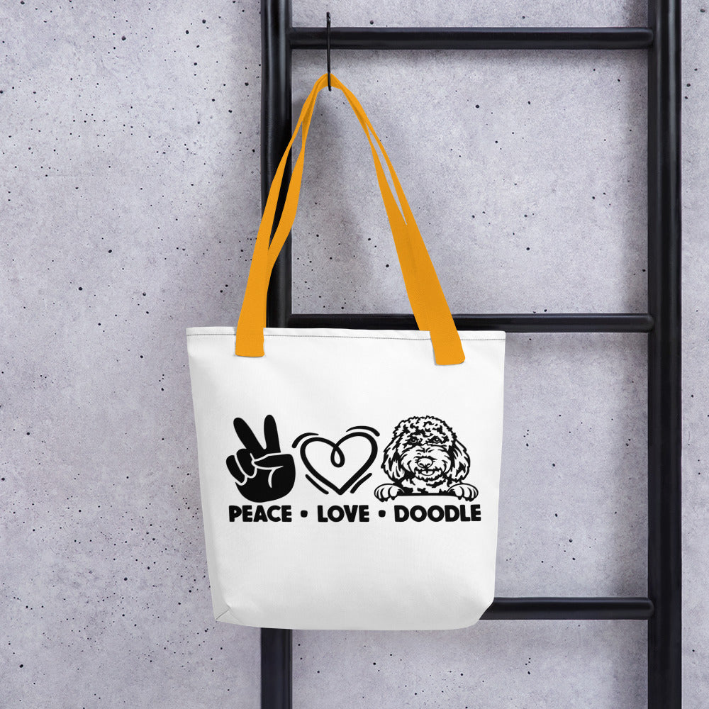 Peace Love Doodle Tote bag