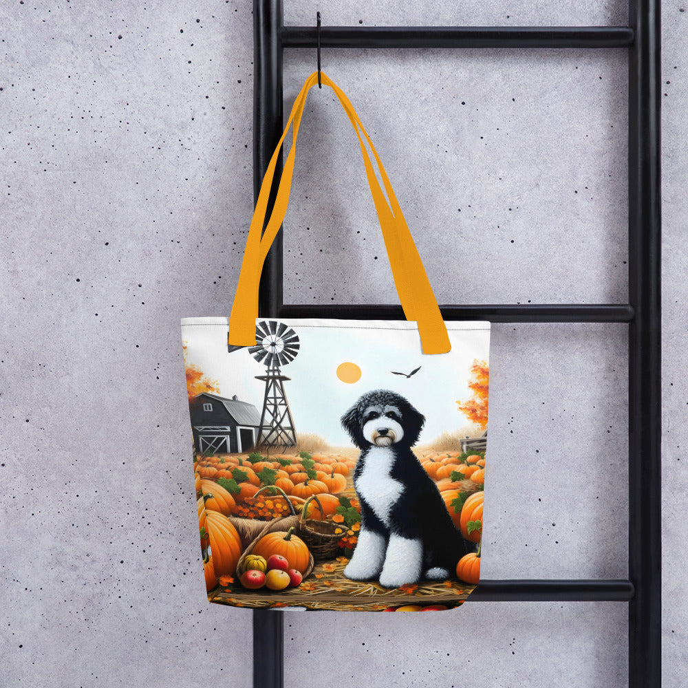 Black & White Fall Doodle Tote bag