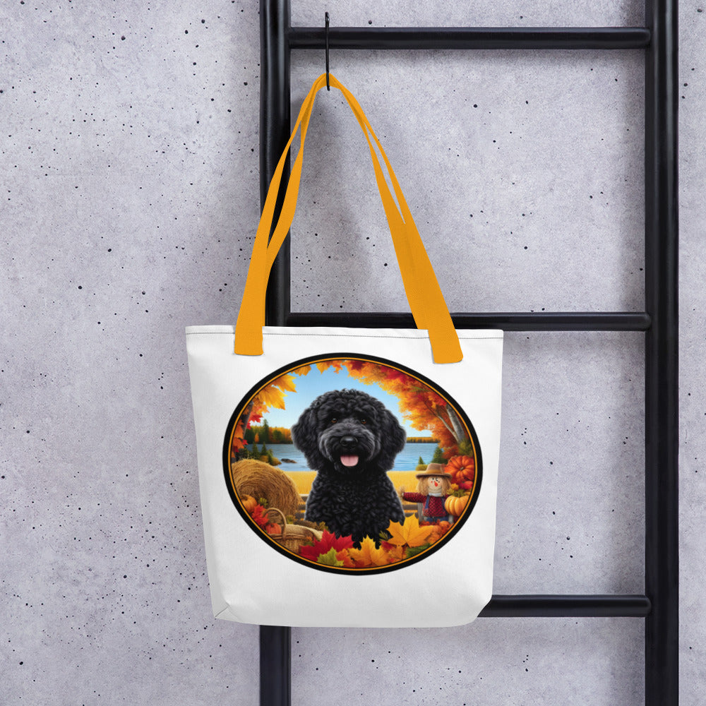 Black Fall Doodle Tote Bag