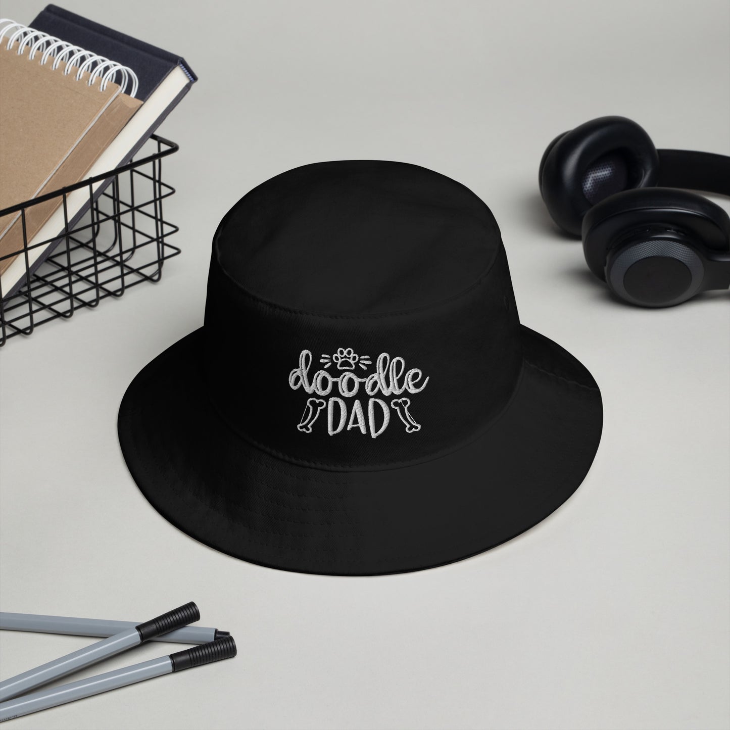 Doodle Dad Embroidered Bucket Hat - Nice!