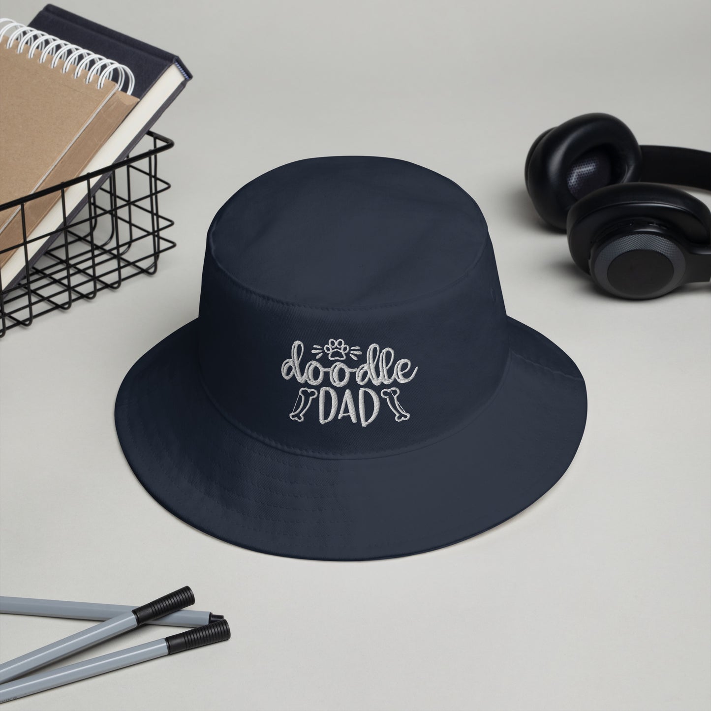 Doodle Dad Embroidered Bucket Hat - Nice!