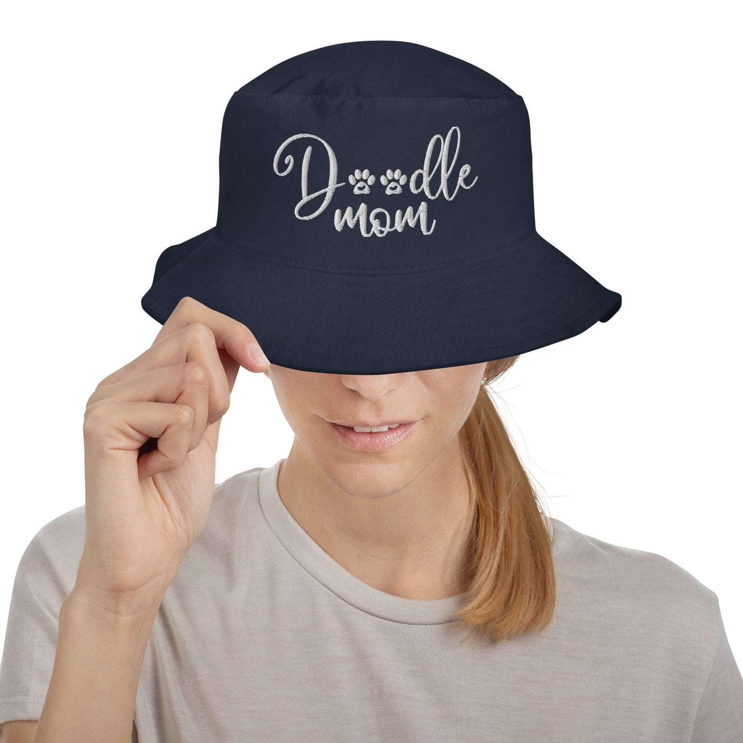 Doodle Mom Embroidered Bucket Hat