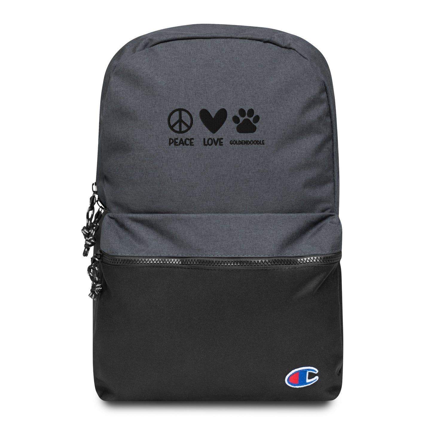 Peace Love Goldendoodle Embroidered Champion Backpack