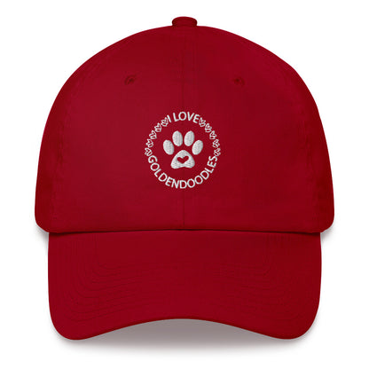 I Love Goldendoodles Embroidered Adjustable Hat