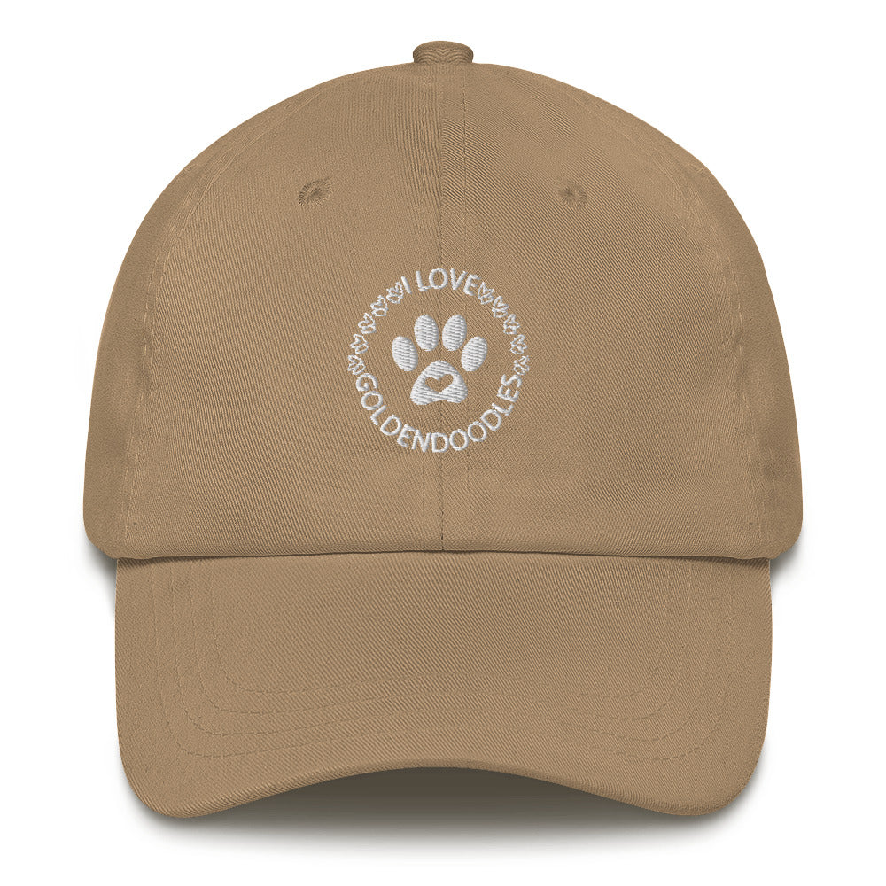 I Love Goldendoodles Embroidered Adjustable Hat