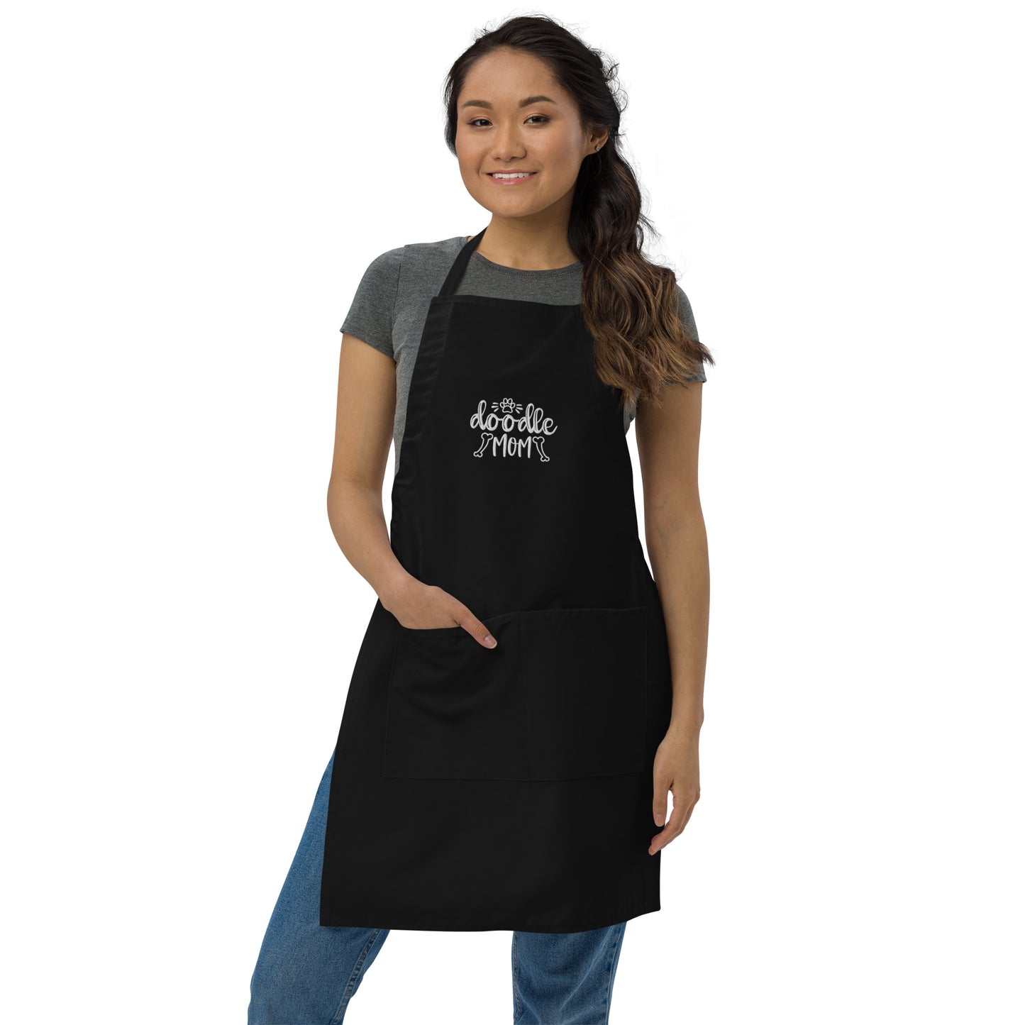 Doodle Mom Embroidered Apron