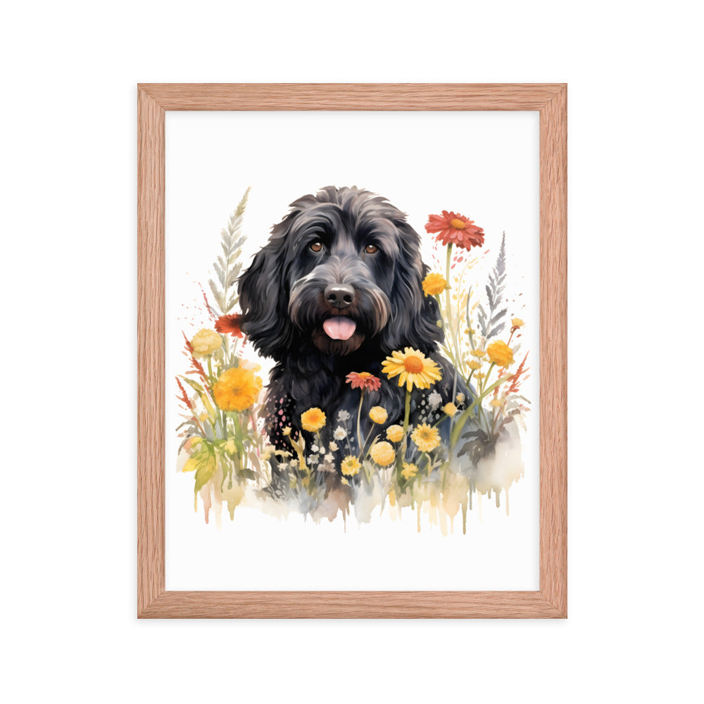 Black Doodle Framed Picture