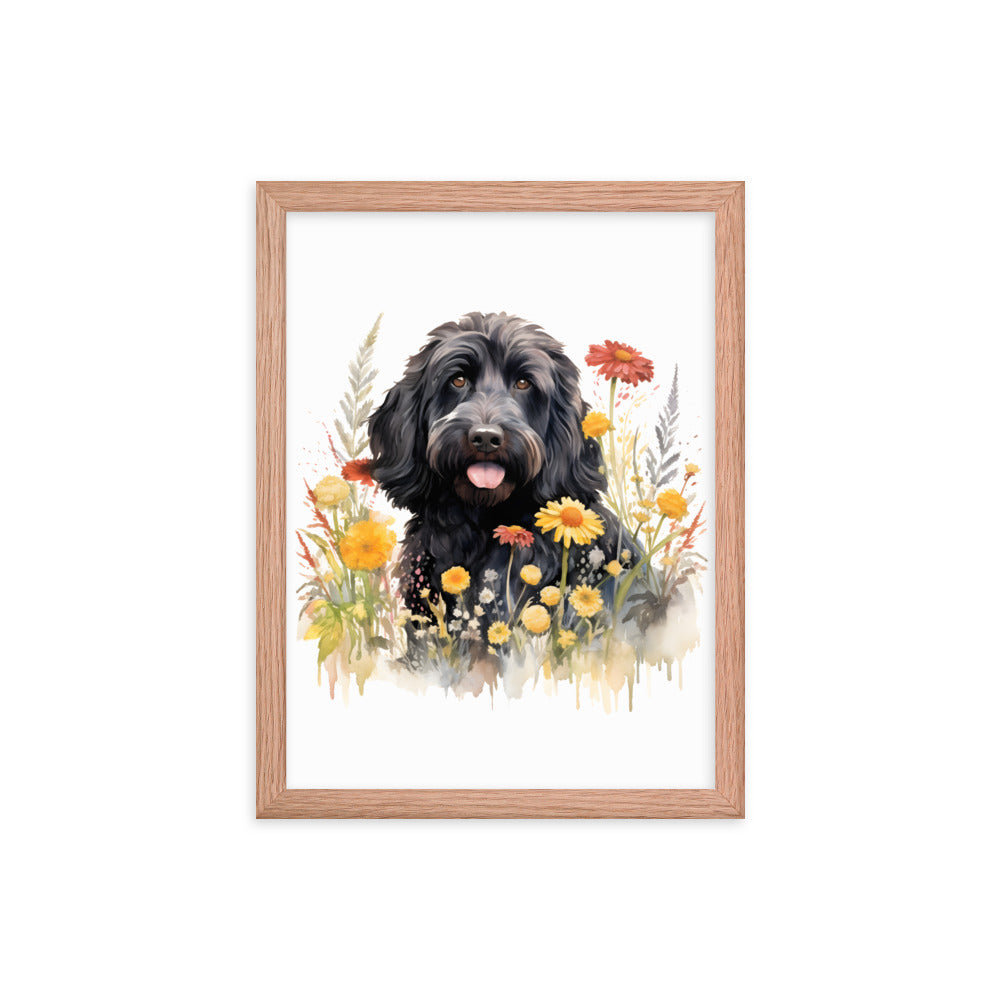 Black Doodle Framed Picture