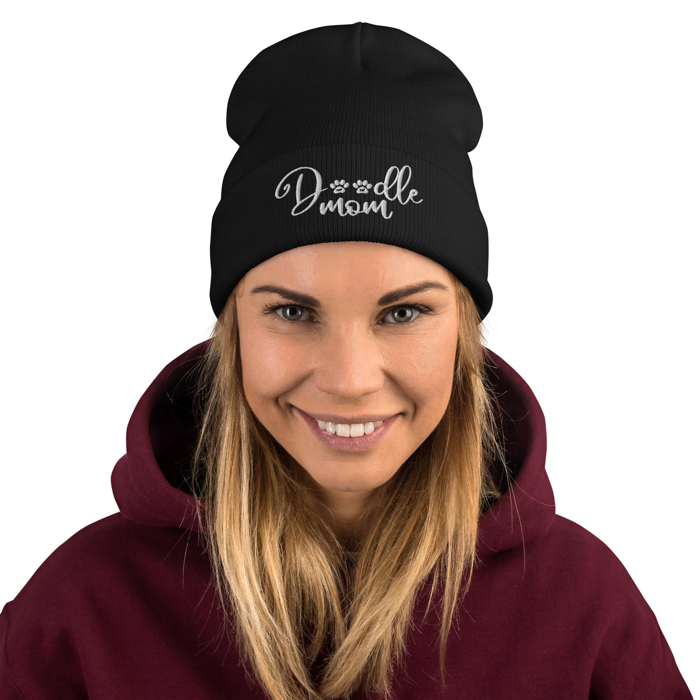 Doodle Mom Embroidered Beanie