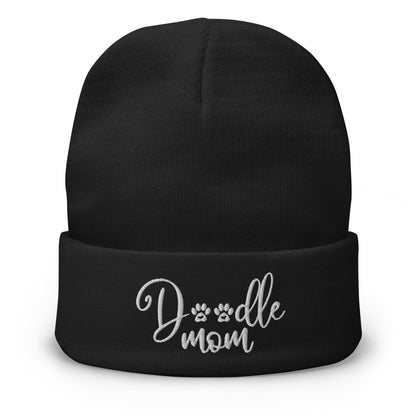 Doodle Mom Embroidered Beanie