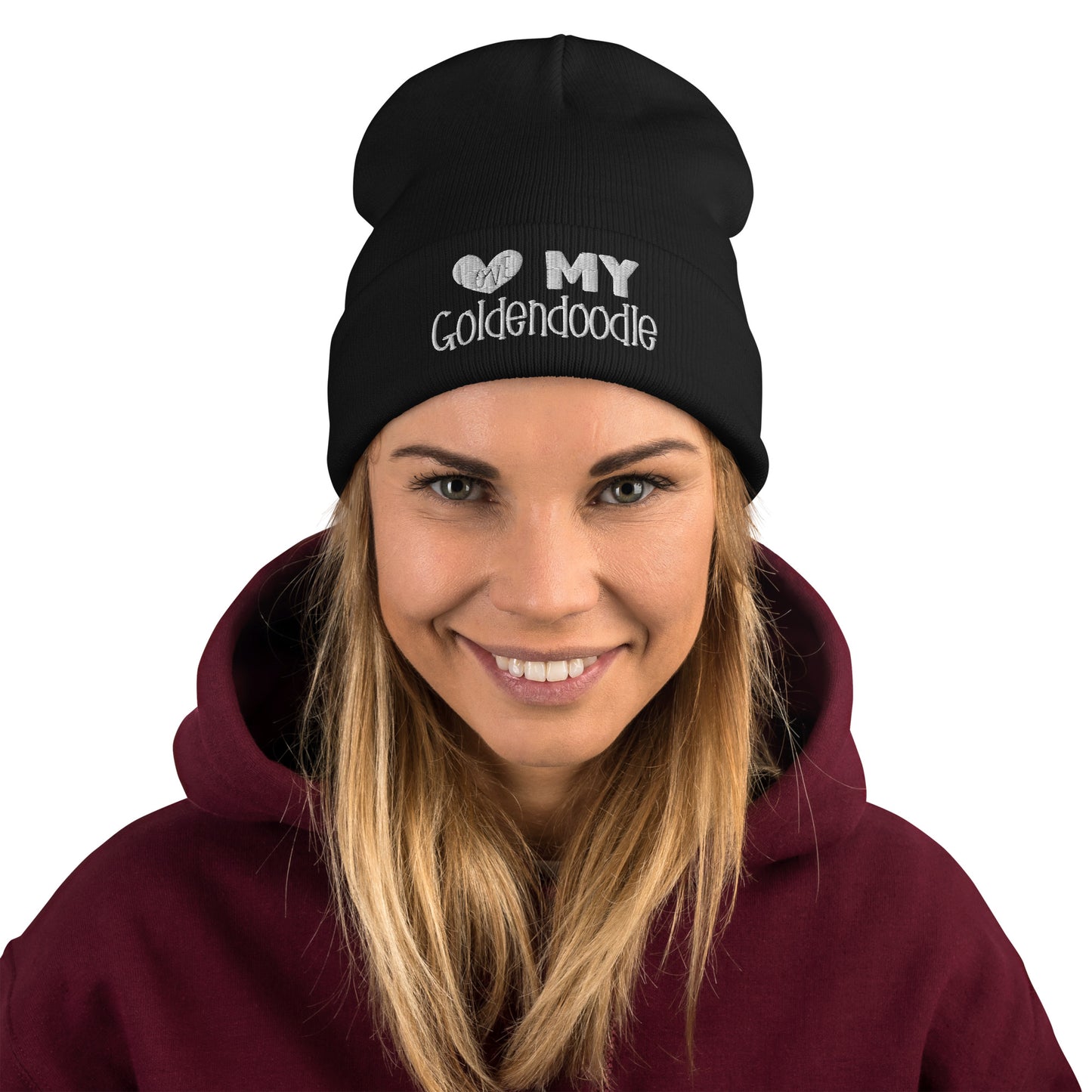 Love My Goldendoodle Embroidered Beanie