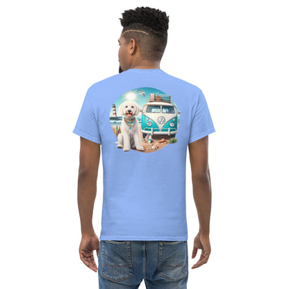 White Doodle VW Bus Men's Classic Gildan T Shirt