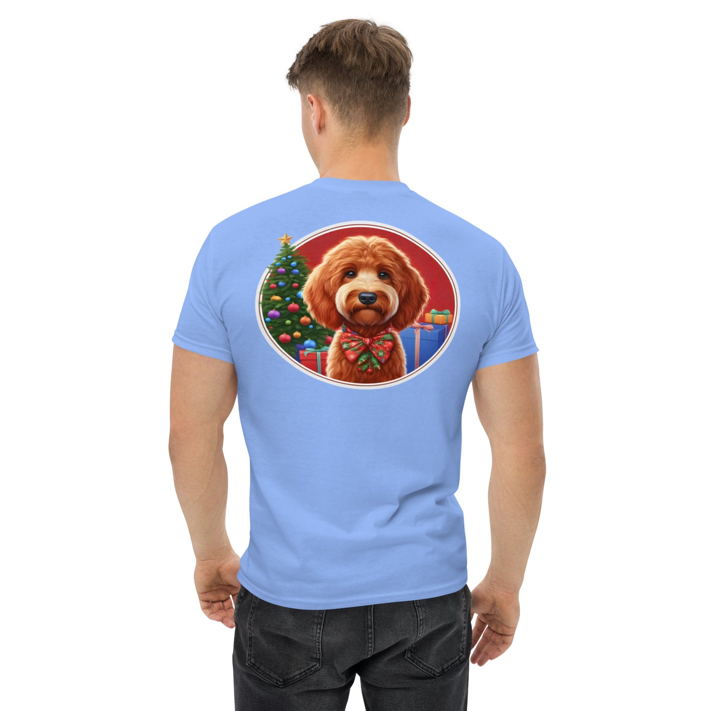 Red Doodle Christmas Men's Classic Gildan T Shirt