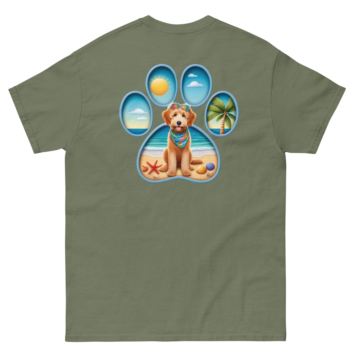 Paw Print Doodle Men's Classic Gildan T Shirt