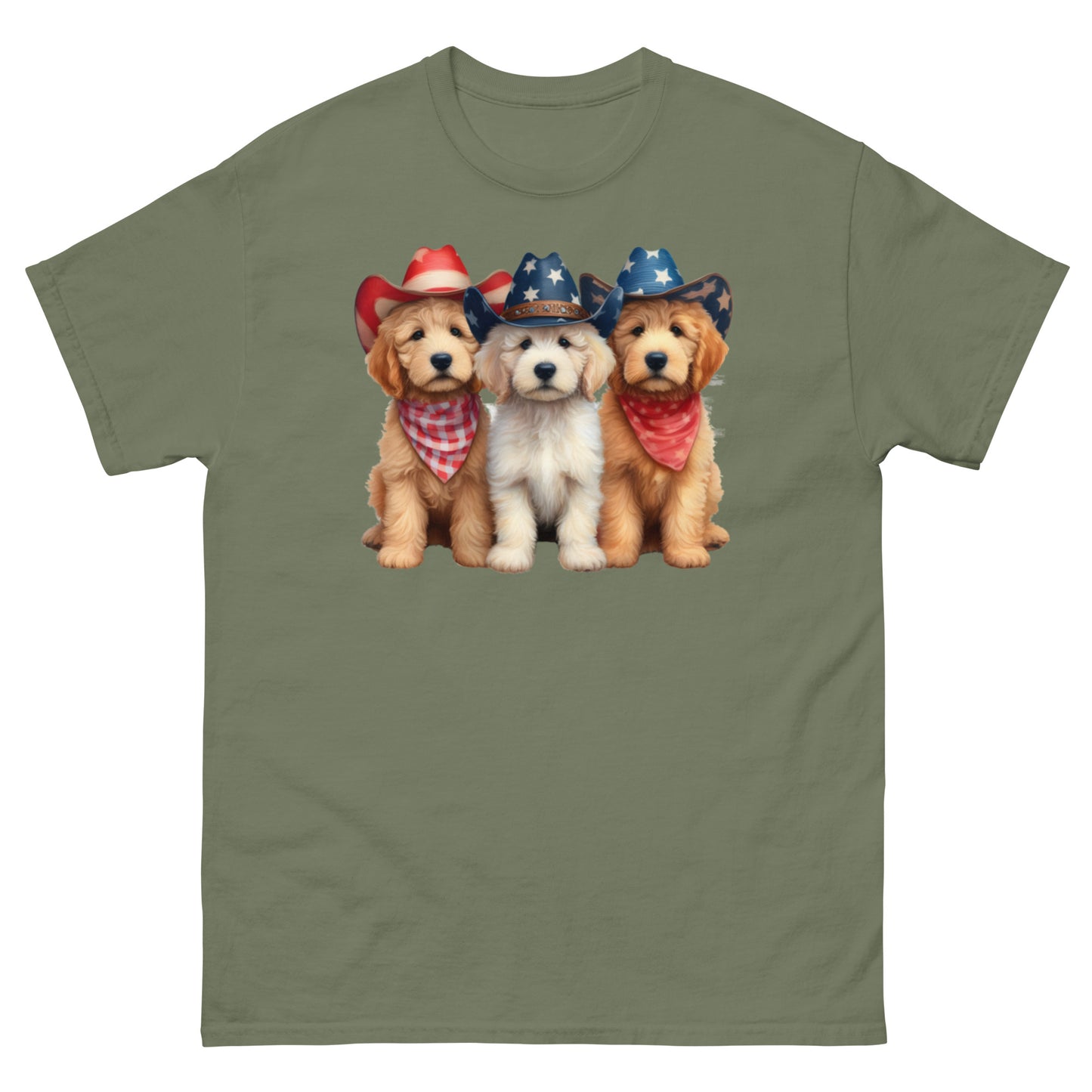 3 Patriotic Doodles - Men's Classic Gildan T Shirt