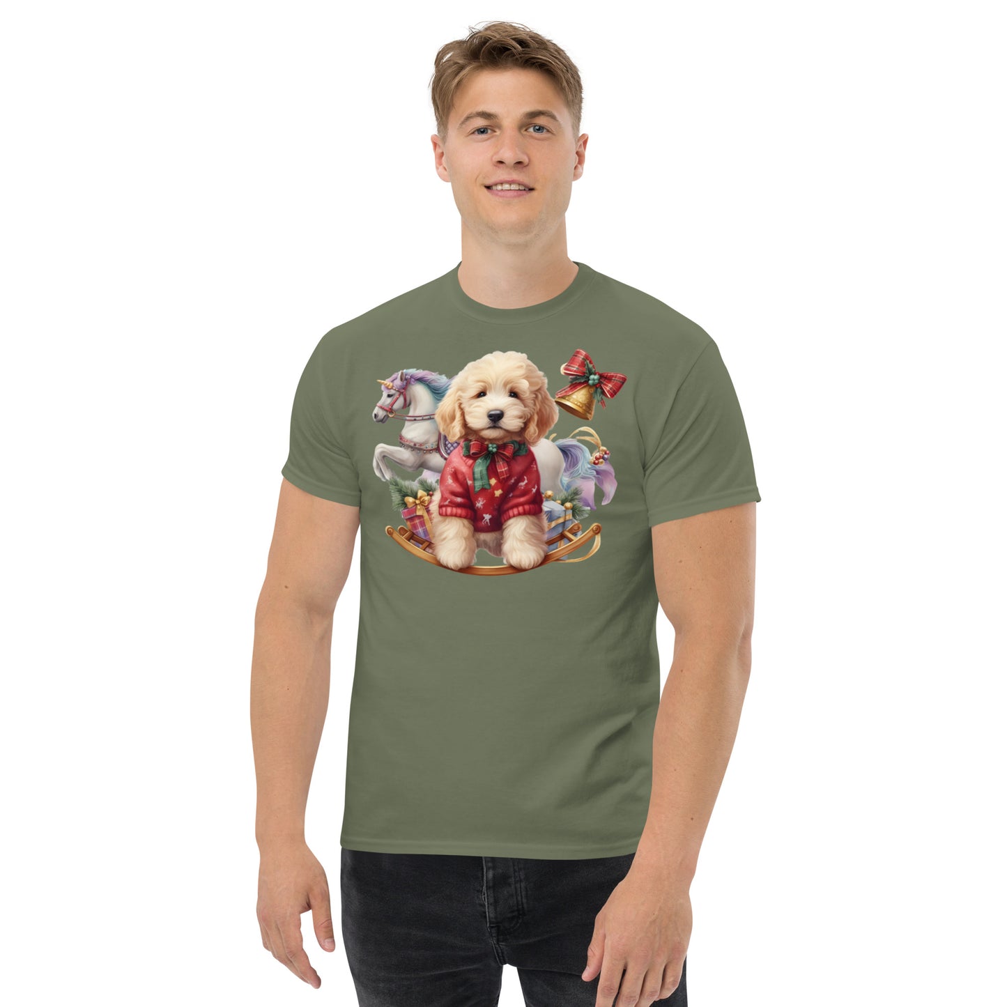 Adorable Christmas Doodle - Men's Classic Gildan T Shirt