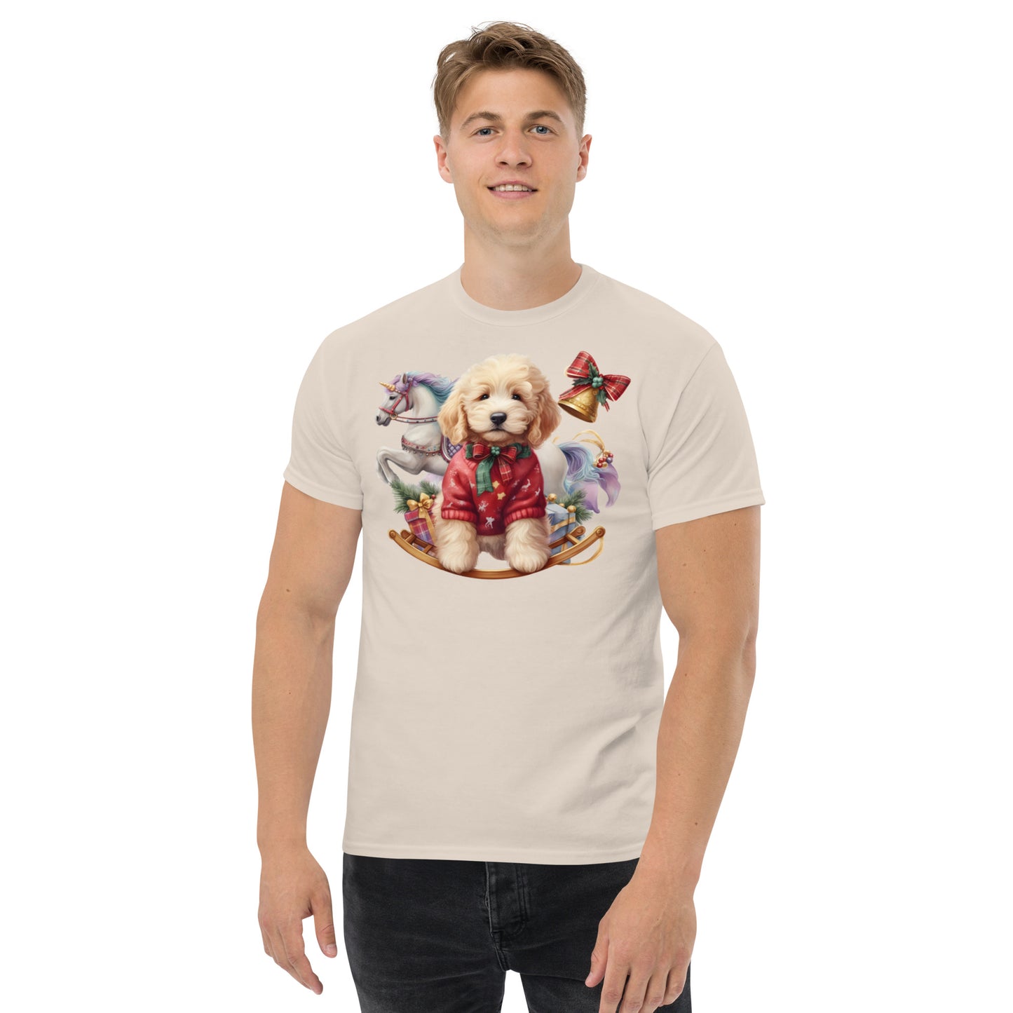 Adorable Christmas Doodle - Men's Classic Gildan T Shirt