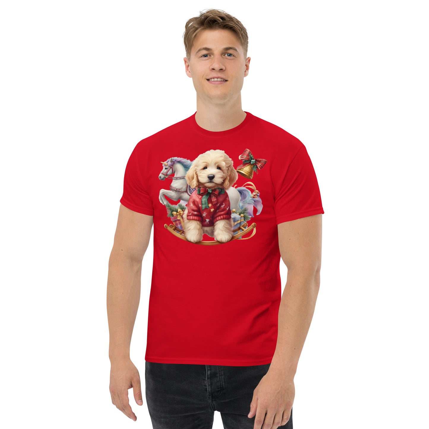 Adorable Christmas Doodle - Men's Classic Gildan T Shirt