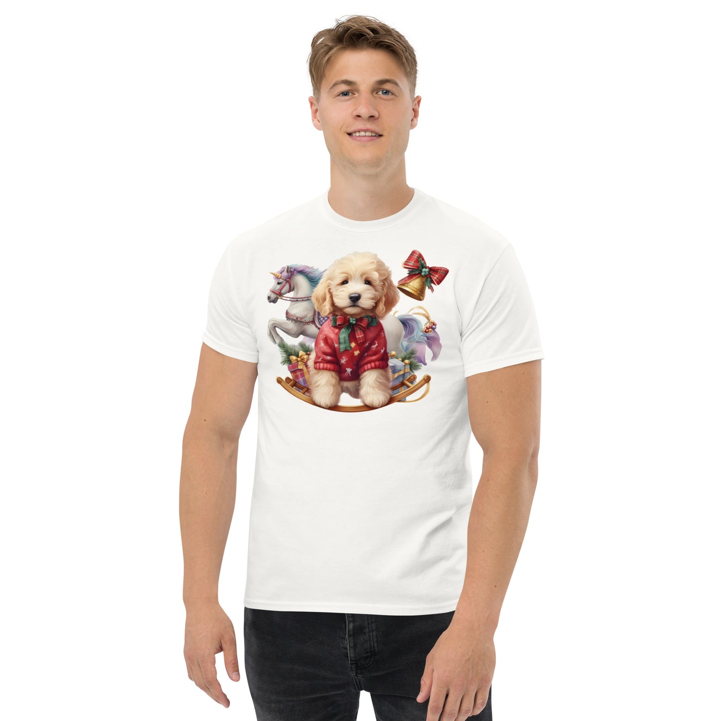 Adorable Christmas Doodle - Men's Classic Gildan T Shirt