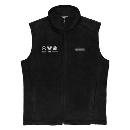 Peace Love Goldendoodle Embroidered Men’s Columbia Fleece Vest