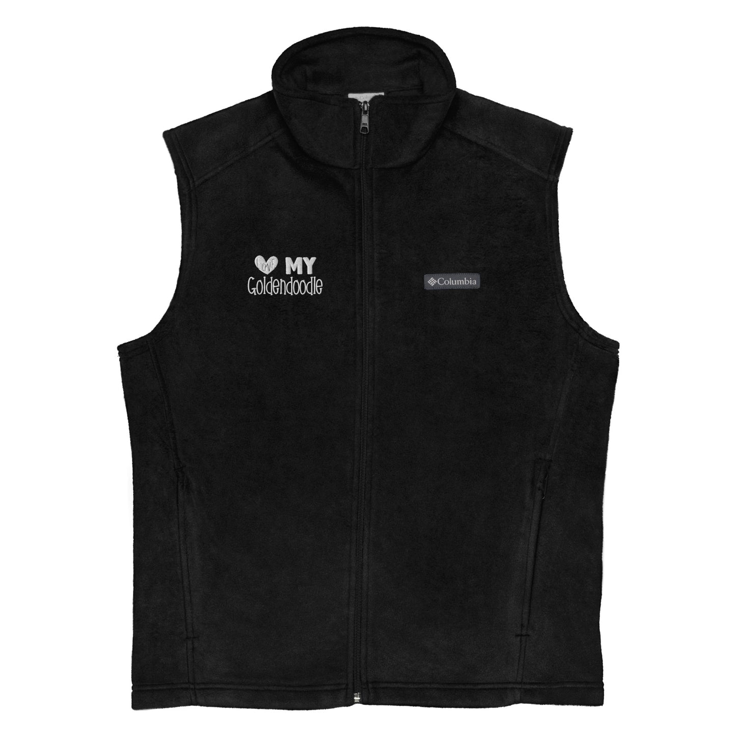 Love My Goldendoodle Embroidered Men’s Columbia Fleece Vest