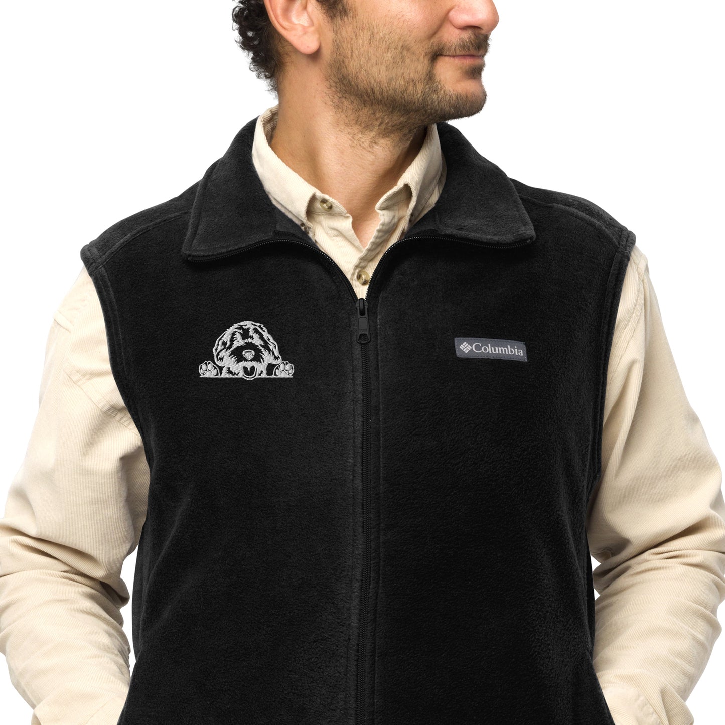 Doodle Embroidered Men’s Columbia Fleece Vest