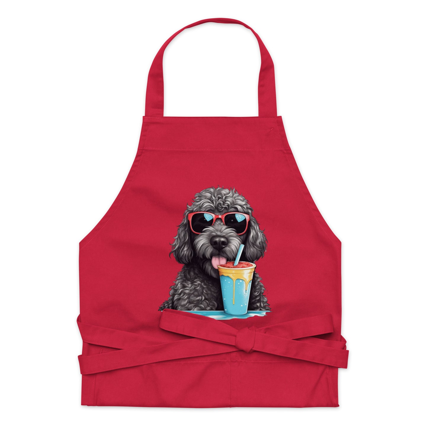 Black Doodle Organic Cotton Apron