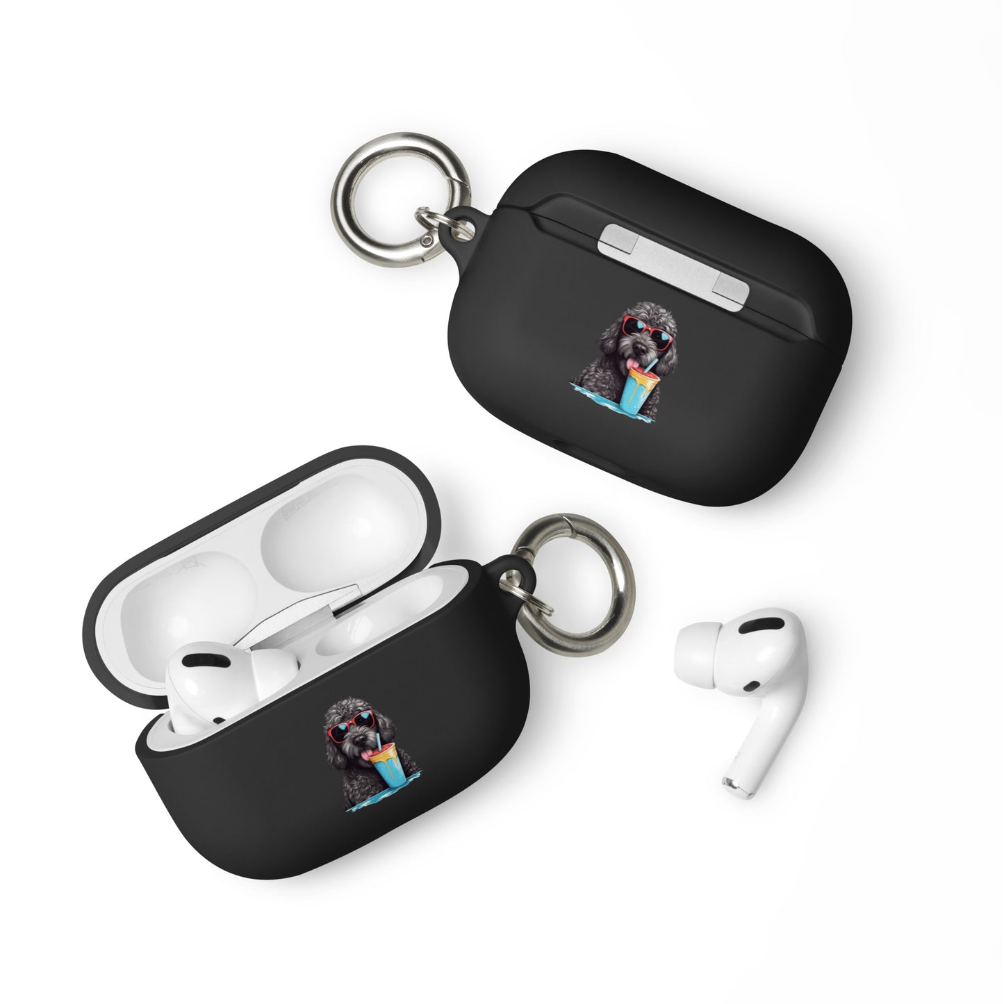 Black Doodle Rubber Case for AirPods® & AirPods® Pro!