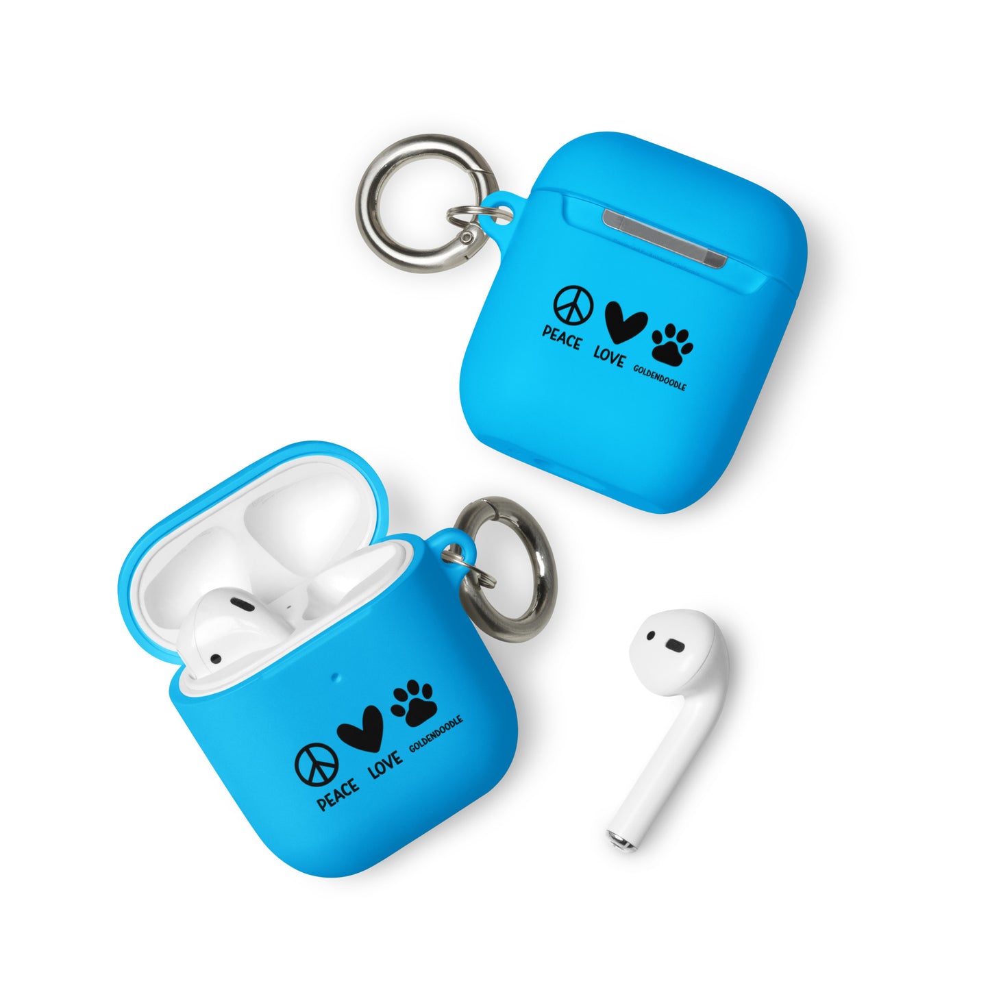 Peace Love Goldendoodle Rubber Case for AirPods® & AirPods® Pro!