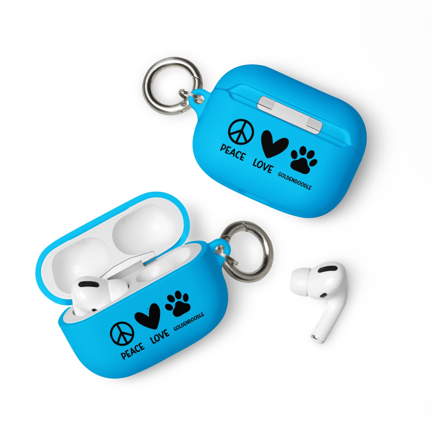 Peace Love Goldendoodle Rubber Case for AirPods® & AirPods® Pro!