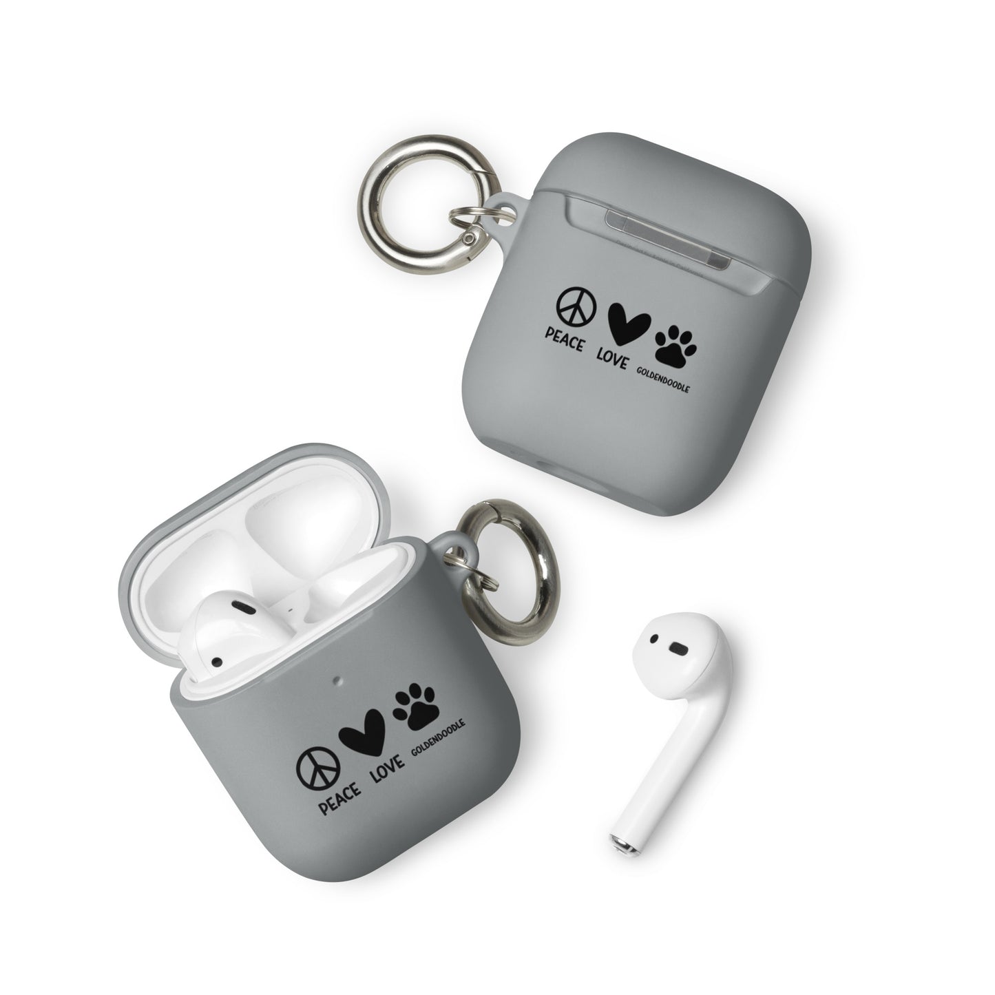 Peace Love Goldendoodle Rubber Case for AirPods® & AirPods® Pro!