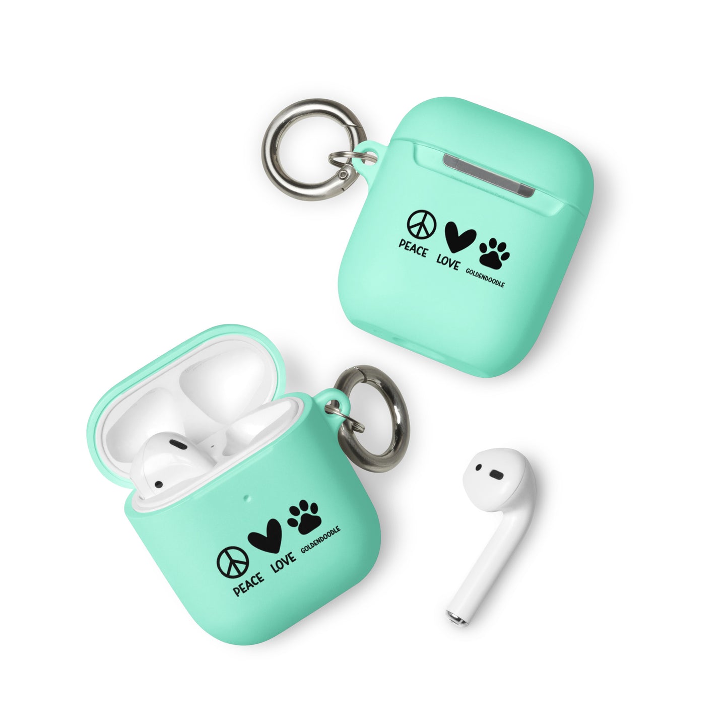 Peace Love Goldendoodle Rubber Case for AirPods® & AirPods® Pro!