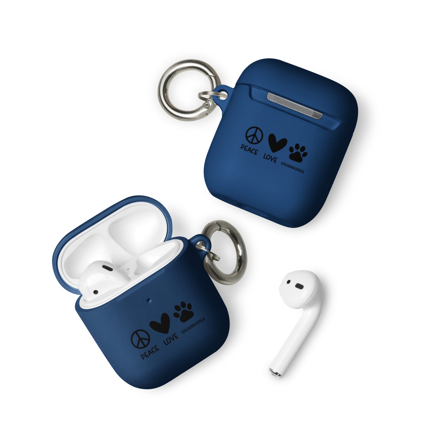 Peace Love Goldendoodle Rubber Case for AirPods® & AirPods® Pro!