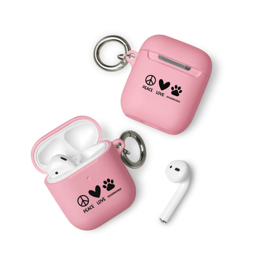 Peace Love Goldendoodle Rubber Case for AirPods® & AirPods® Pro!