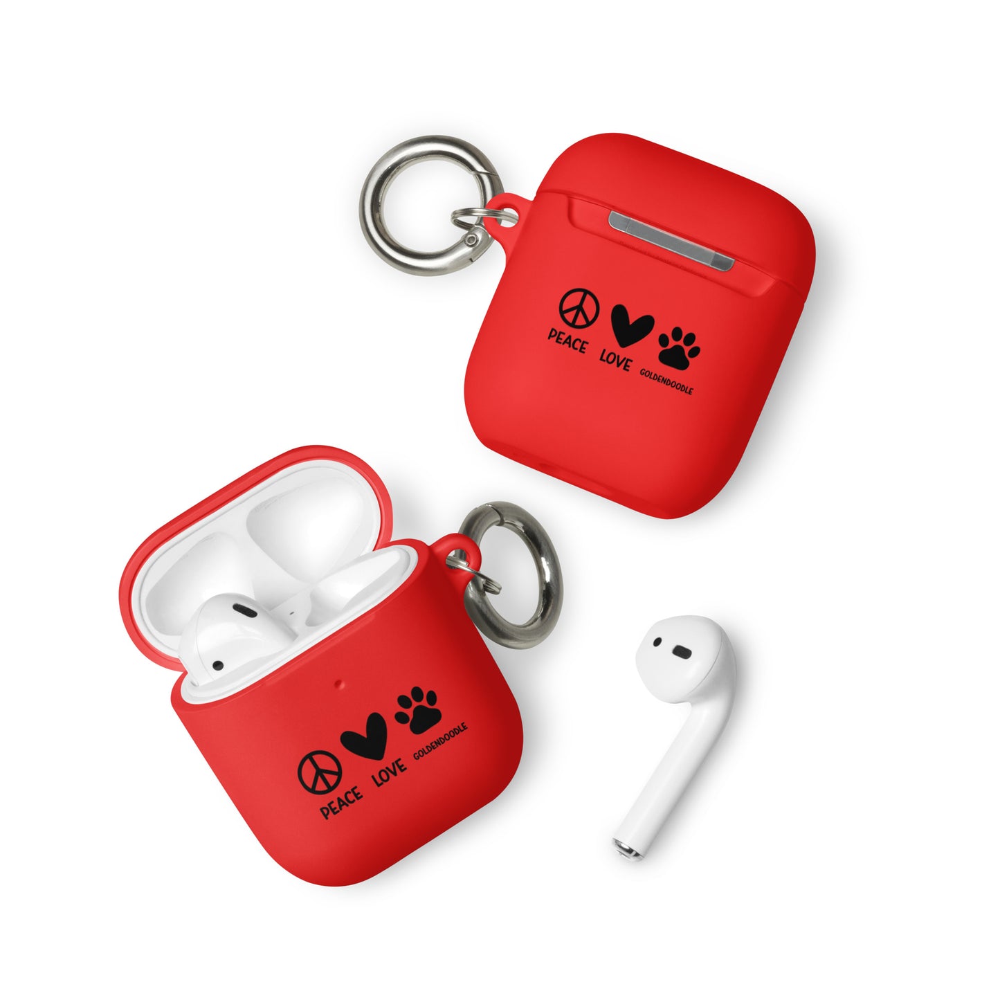 Peace Love Goldendoodle Rubber Case for AirPods® & AirPods® Pro!