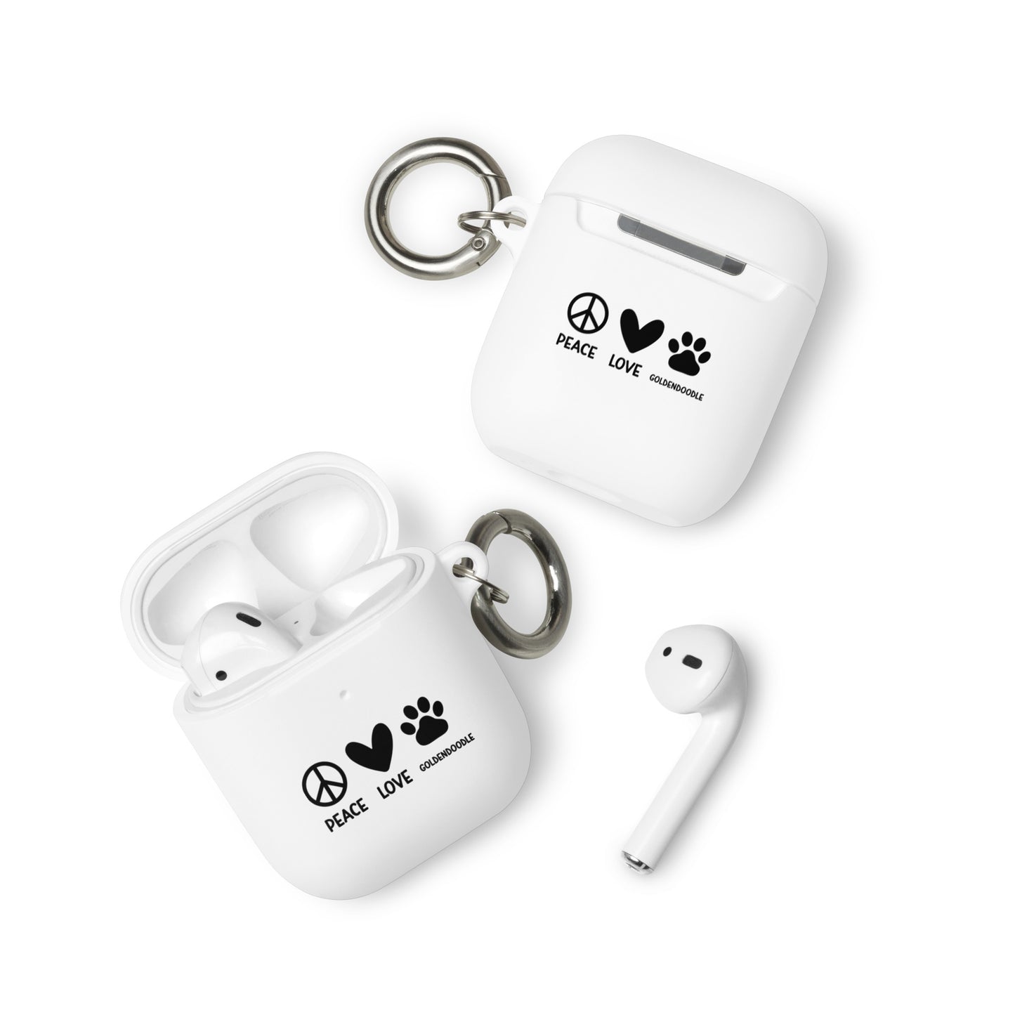 Peace Love Goldendoodle Rubber Case for AirPods® & AirPods® Pro!