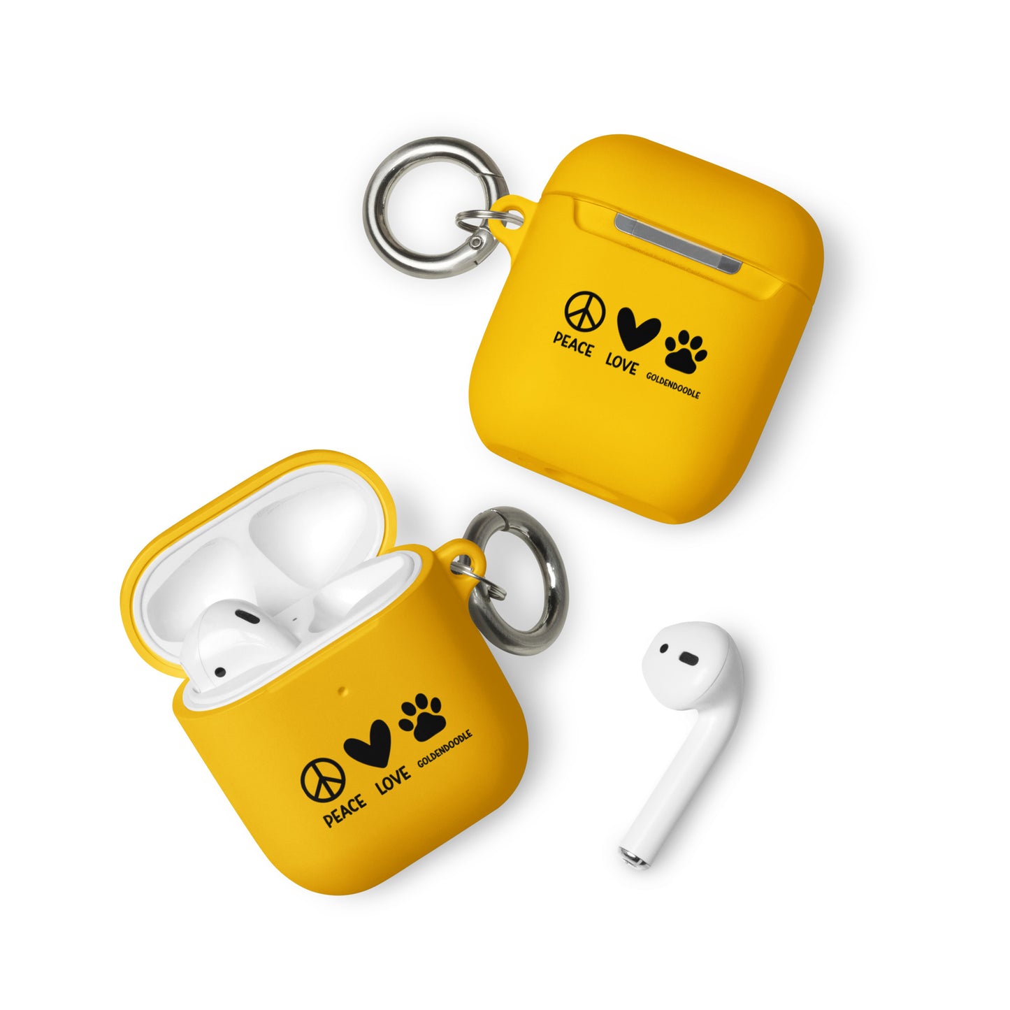 Peace Love Goldendoodle Rubber Case for AirPods® & AirPods® Pro!