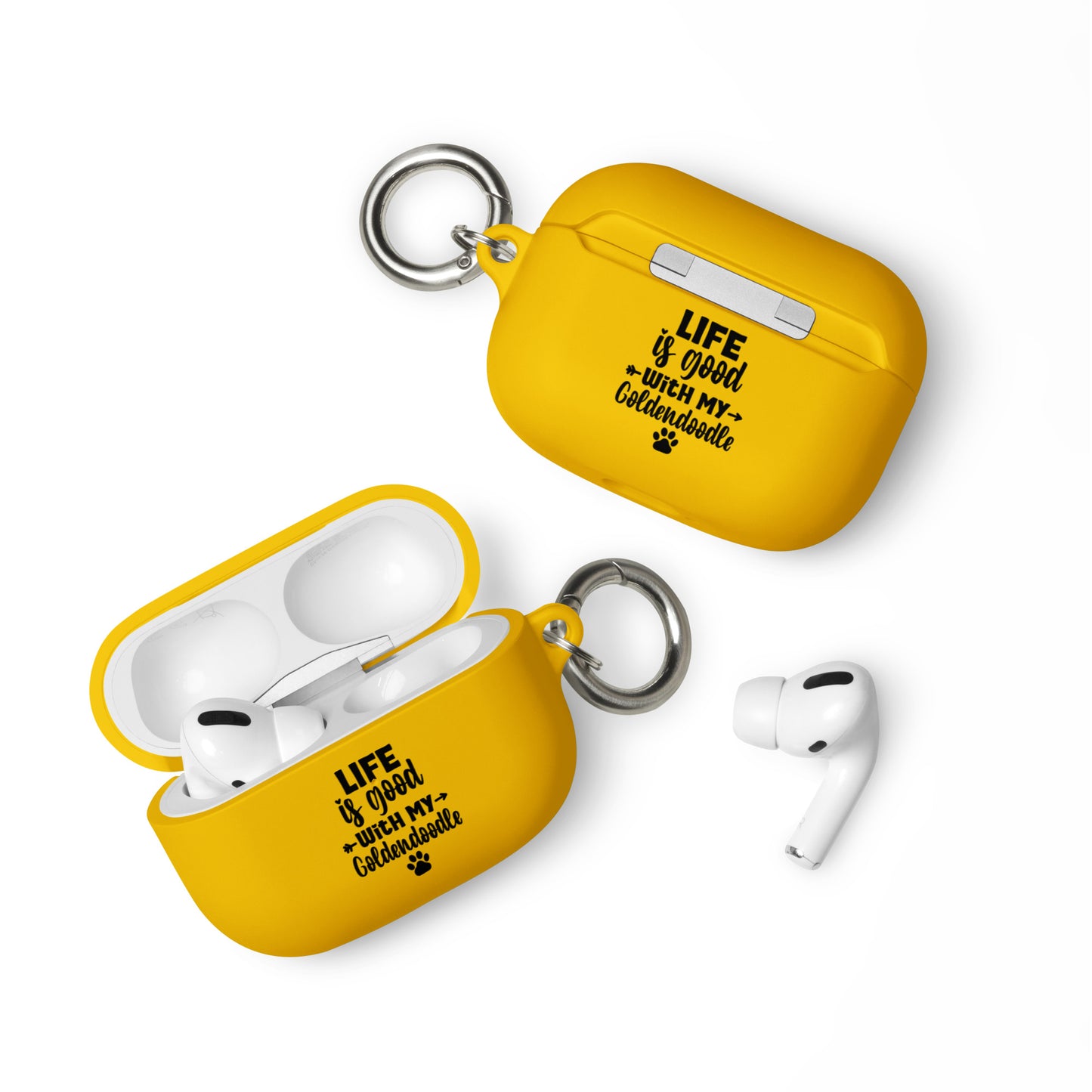 Life is Good Goldendoodle Rubber Case for AirPods® & AirPods® Pro