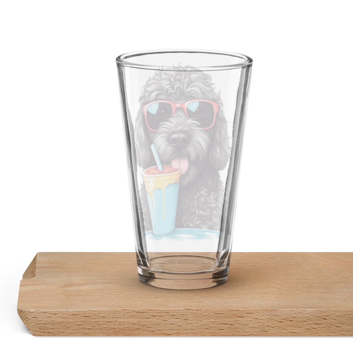 Black Doodle Shaker Pint Glass