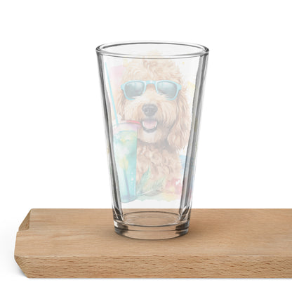 Apricot Doodle Shaker Pint Glass