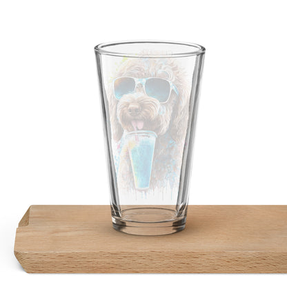 Chocolate Doodle Shaker Pint Glass