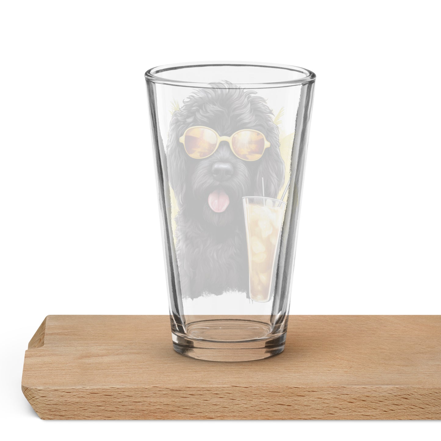 Black Doodle Shaker Pint Glass