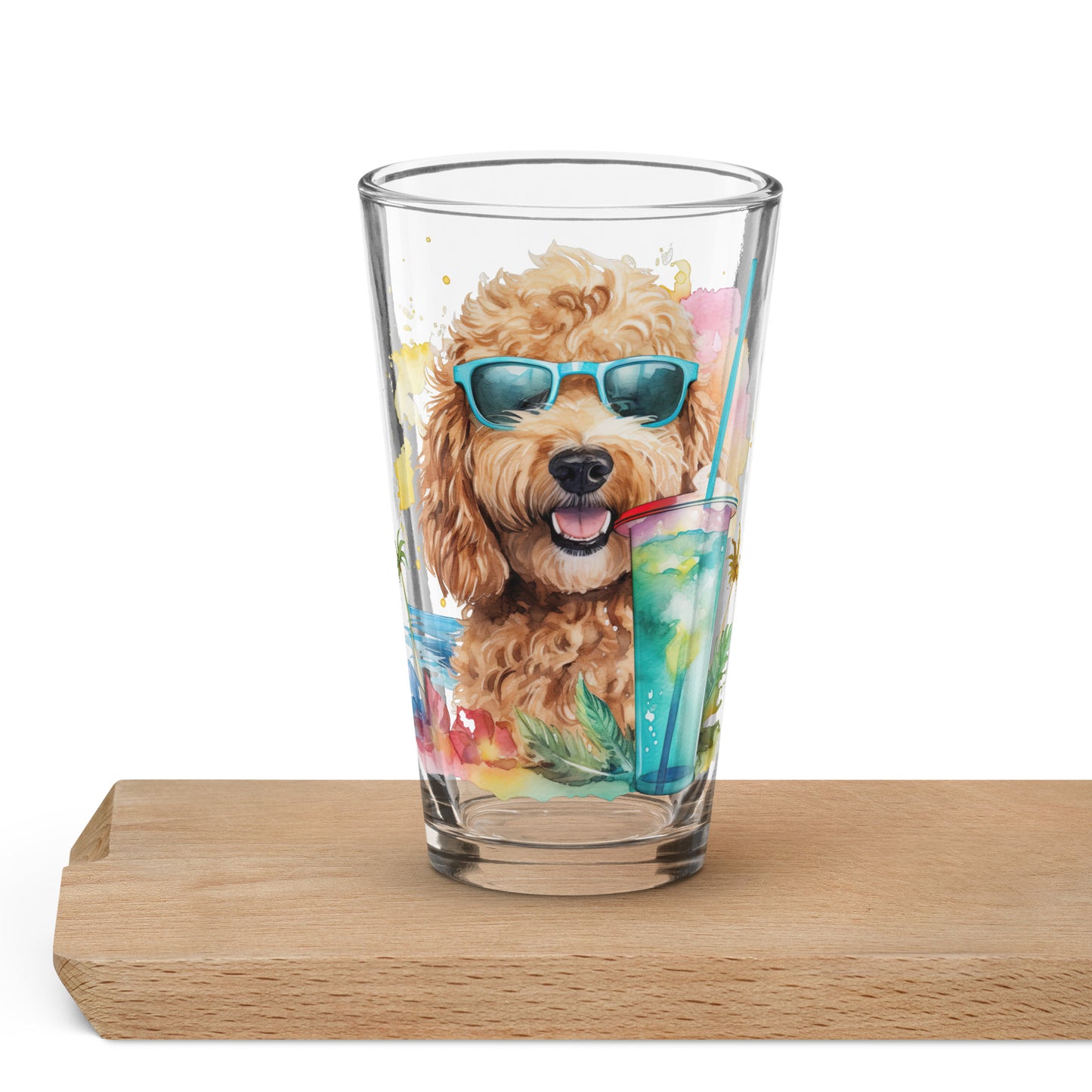 Apricot Doodle Shaker Pint Glass